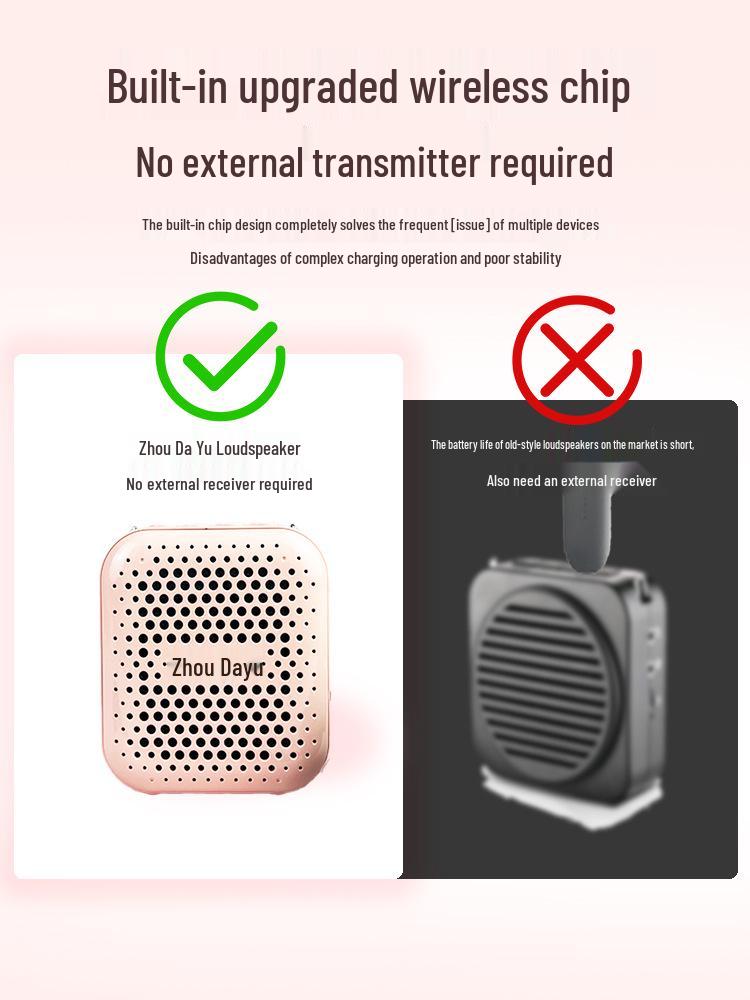 Zhou Da Yu Little Bee Portable Wireless Amplifier for Teachers and Tour Guides