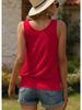 Canottiera da Donna a Coste con Scollo a V Senza Maniche Vestibilità Larga Fondo Elastico Cami