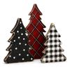 3/4/5pcs 2D Flat Wooden Christmas Tree Ornaments Tabletop Xmas Tree  Family Gathering