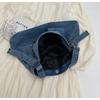 IELGY Canvas Large Capacity Casual Retro Denim Underarm Bag Commuter Tote Bag