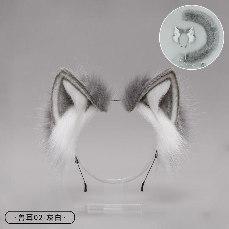 

Ручная работа повязка на голову с ушками животных olita головной убор кошачьи ушки лисьи плюшевые заколка для волос аксессуары для волос ручная работа имитация ушей животных One Size