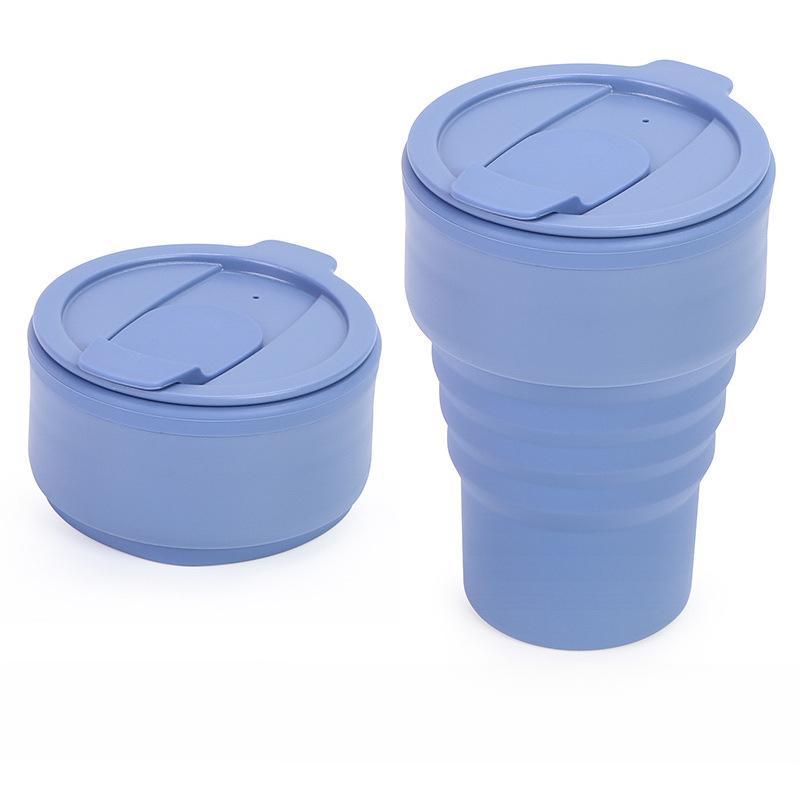 American Coffee Cup Portable Outdoor Travel Traveling Mug Folding Environmentally Friendly Silicone Water Bottle Compression Pocket Cup