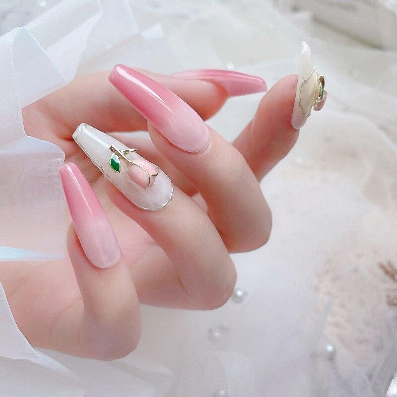 5Pcs/pack 3D Tulip Ornament Metal Texture Nail Jewelry Nail Art Decoration