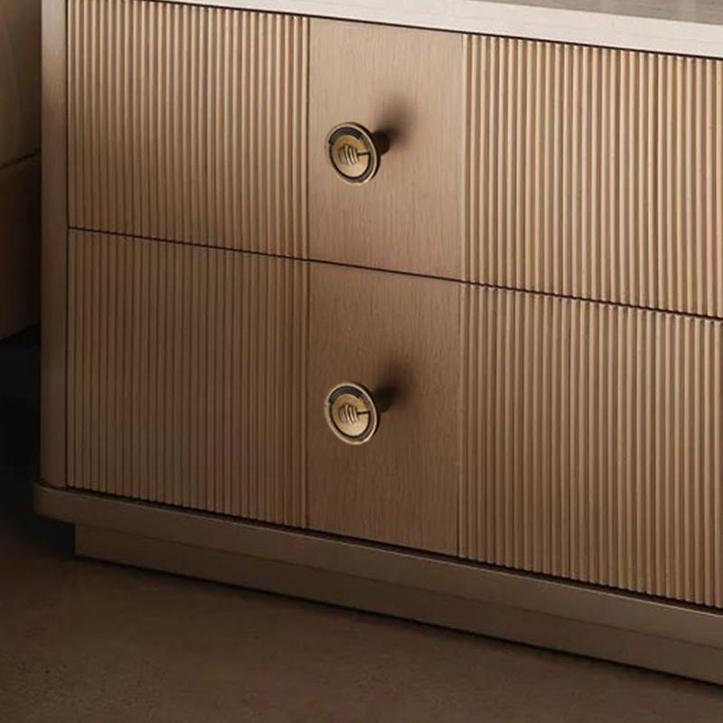 Modern Simple High-End Antique Brass Cabinet Door Handle Light Luxury for Wardrobe Shoe Cabinet - Vintage Style Hardware