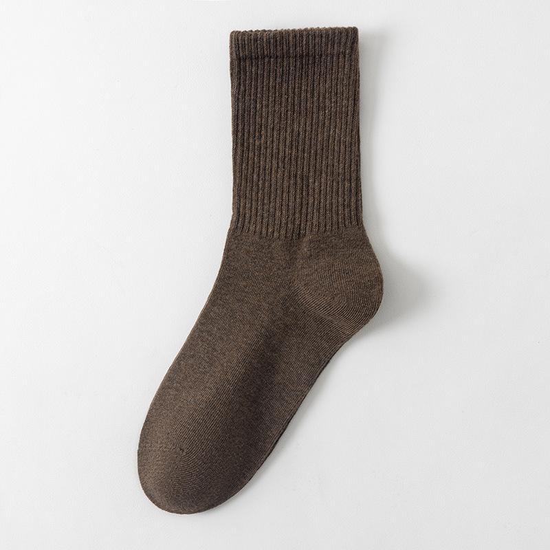 Men's Pure Cotton Socks, Mid-calf Socks, Sweat-absorbing, Antibacterial and Deodorizing for Autumn and Winter, Business Cotton Socks, Versatile