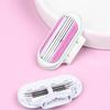 1 Handle With 4 Blades Women Safety Razor Blades Face/Leg/Armpit/Bikini Beauty Hair Removal Shaving Compatible Hair Shaver