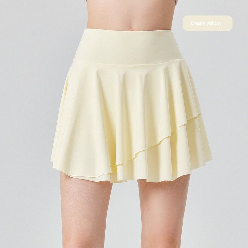 

Sun Protection Loose Breathable Running Culottes Gym Yoga Cream yellow XL