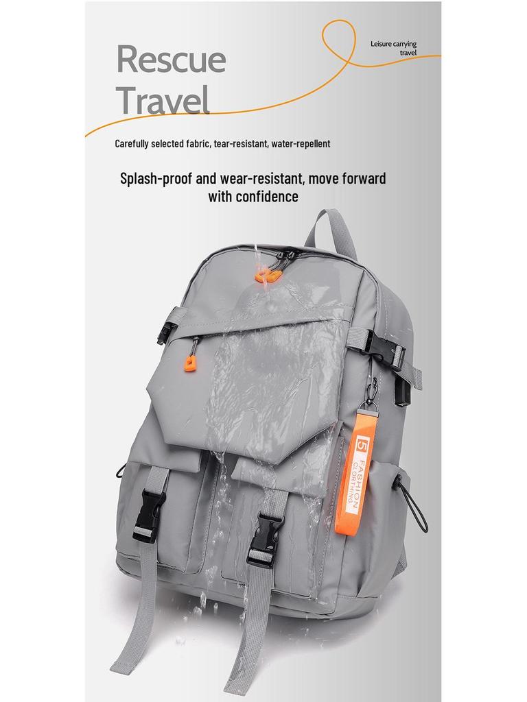 Men's Large-Capacity Casual Sports Backpack with Laptop Compartment for Middle School, High School, and University Students