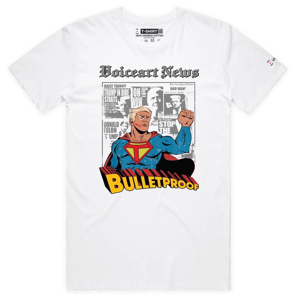 VOICEART Donald Trump as Superhero Funny Political T-Shirt with Premium Graphic XL