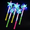 4 unidades Luces Intermitentes Se Iluminan Barras Luminosas Varita Mágica de Estrella Fiesta Concierto Halloween Regalo para Niños Juguete Estrella Mágica Pentagrama Flash