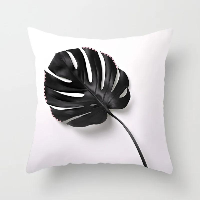 Simple Black and White Pattern Pillowcase Office Living Room Car Ornaments Home Pillowcase