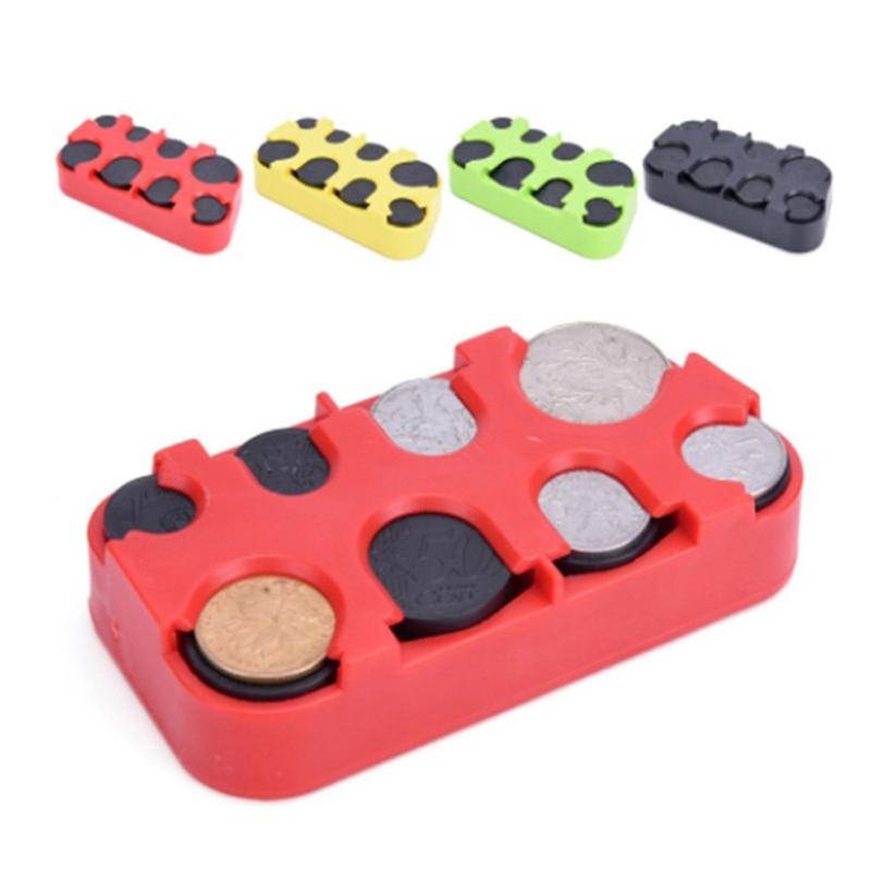 Mini Euro Coin Dispenser Car Storage Coin Wallet Savings Box for Euro Coin Bank Coin Holder Case Plastic Storage Boxes