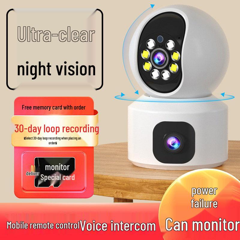 360° Smart WiFi Indoor Wireless Camera with Remote Mobile Monitor and HD Vision