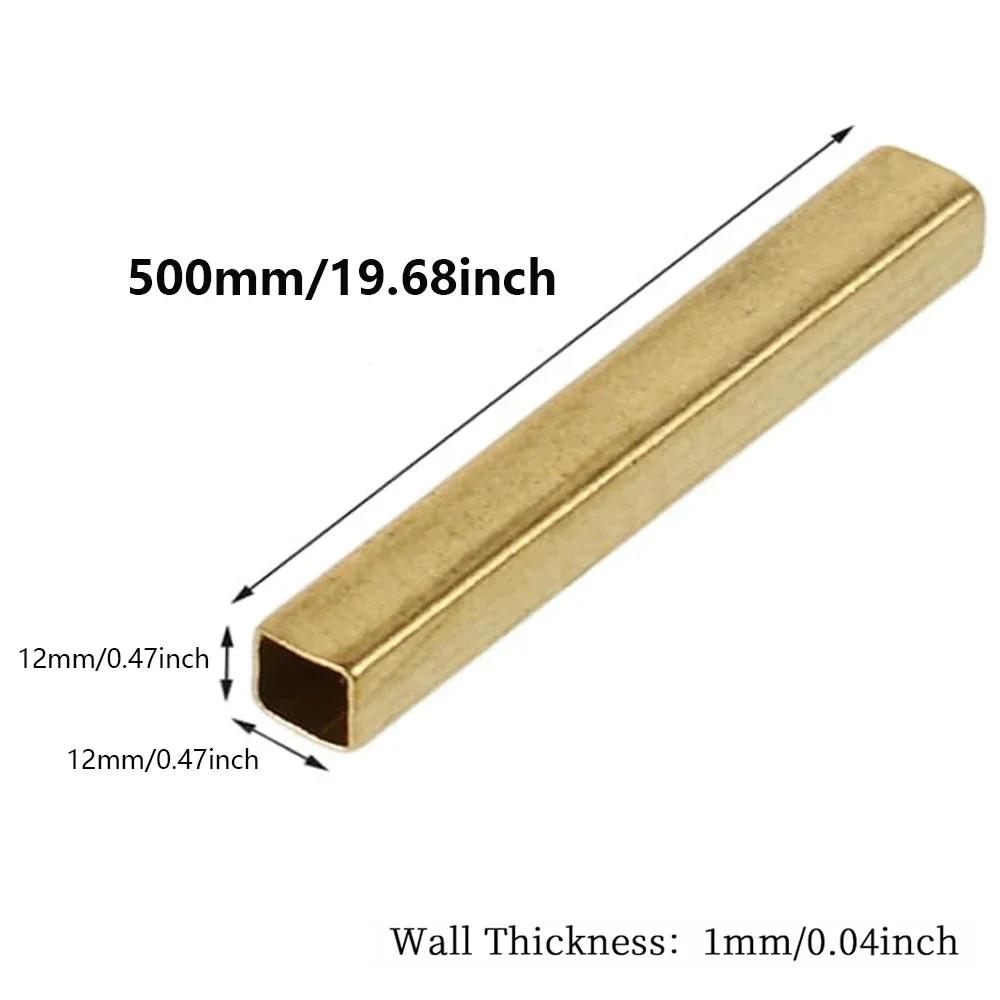 1 Stück Messing Vierkantrohr Hohl Durchmesser 6-20mm x 250/500mm für DIY Basteln Modellbau Beschläge Zubehör