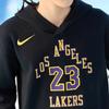 Nike X NBA Hoodie Los Angeles Lakers James 23 City Edition Casual Comfortable Kids hoodies Black Purple 3Z2B7HDL5-LAK23