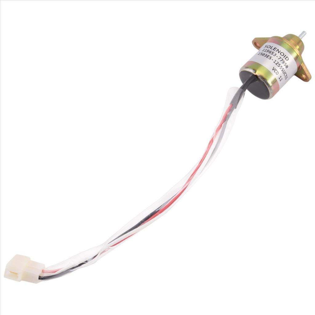 12V Engine Fuel Shut Off Solenoid Valve Shutdown for Yanmar 119653-77950