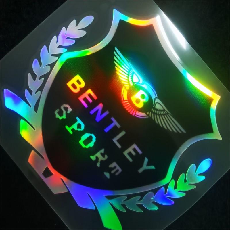 For Bentley Flying Spur Continental GT Bentayga Mulsanne Colorful Reflective Laser Angel Wing Styling Car Stickers Window Decals