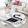 Swansea City logo pattern round rug,Carpet Rug for Living Room Bedroom Playroom ,Non-slip Floor Mat,Holiday Gifts and Birthday Gifts.
