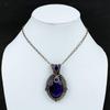 Faceted Blue Sapphire Pendant Copper Wire Wrapped Pendant Gemstone Jewelry Handmade Copper Jewelry Unique Pendant Wire Wrap Jewelry For Gift