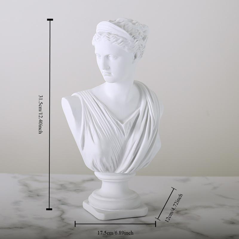 Evropská figurka hlavy Davida Řecká mytologie Venuše Pryskyřičná socha Domácí figurky Socha Dekorace na knihovnu Umělecký náčrt