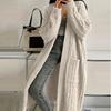 Women's Knit Cardigan with Pockets, Long Thick Sweater Coat