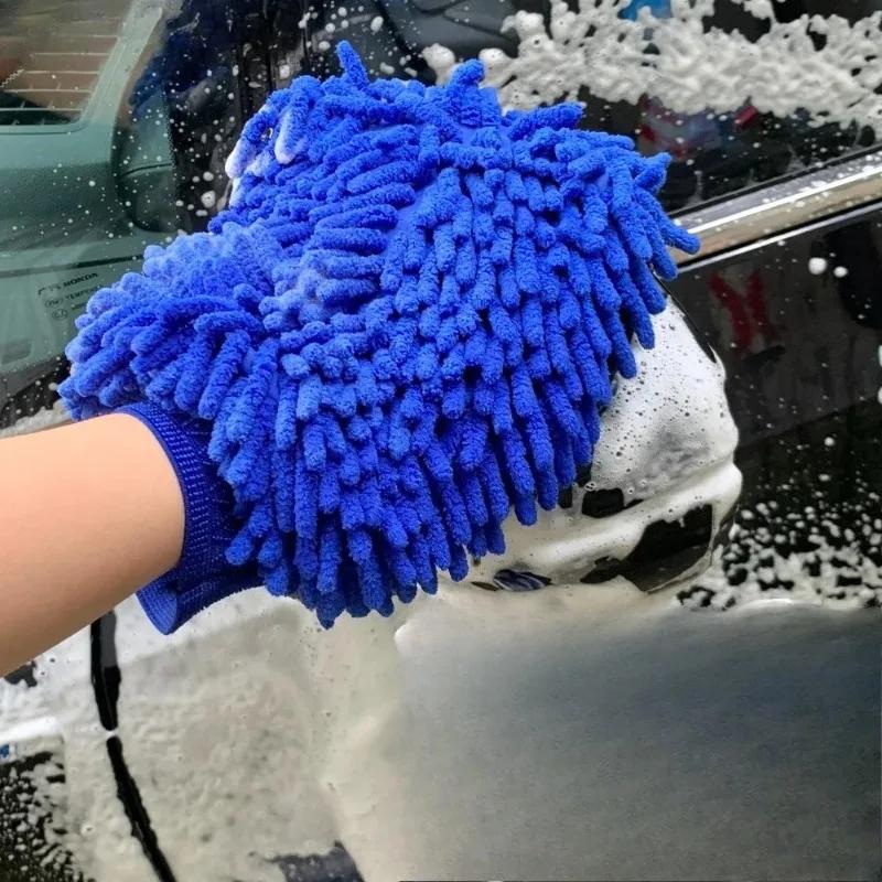 1PC Car Wash Glove Detailing Thickened Double Sided Multifunction Glove Motorcycle Wash Tools Care Sponge