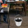 Mipcase Silicone Folding Bucket Grill Oil Bucket Liner Adjustable Height