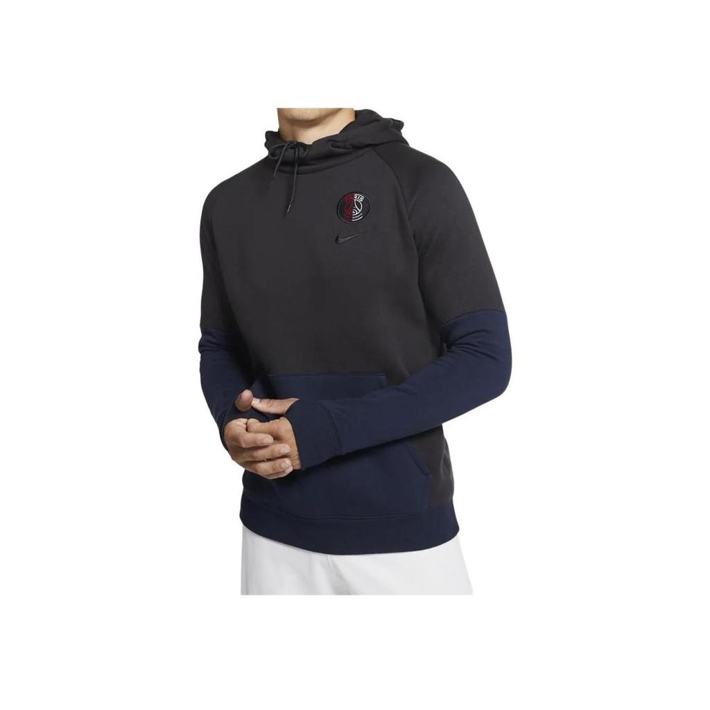 Nike Paris Saint-Germain Fleece-Pullover-Hoodie Herren-Hoodie Schwarz Grau AT4421-080