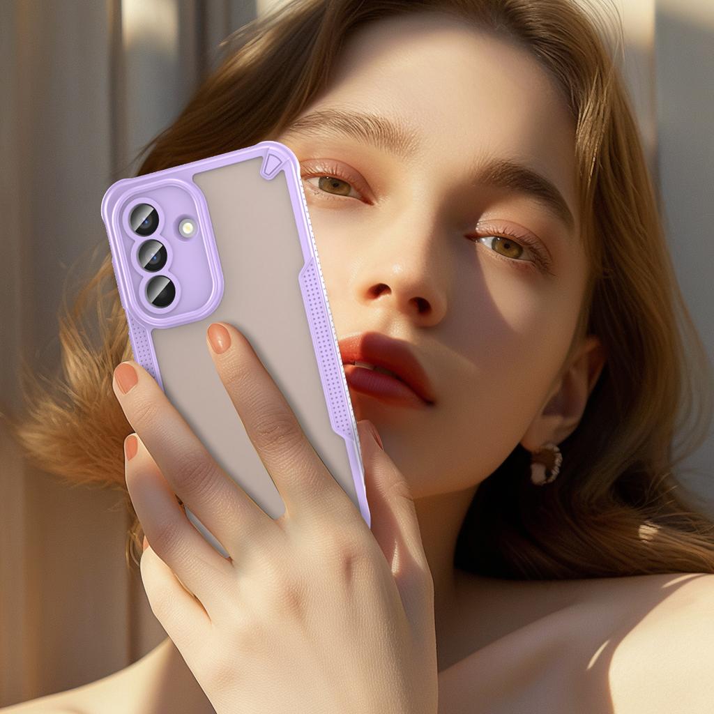 For Samsung Galaxy A57 5G Case PC + TPU Semi-Transparent Frosted Finish Protective Phone Cover