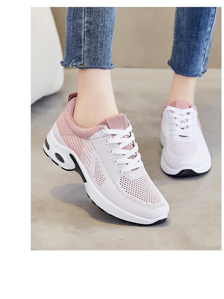 Plus Size Lightweight Women's Air Cushion Sneakers – Trendy, Breathable Casual Running Shoes