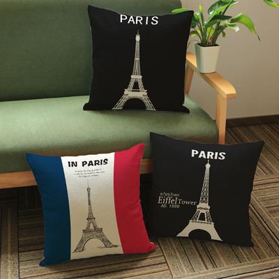 Franța Paris Turnul Eiffel Print Camera de zi Canapea Perne decorative Scaun mașină Scaun Bumbac Lenjerie Pernă Pentru Scaun din curte