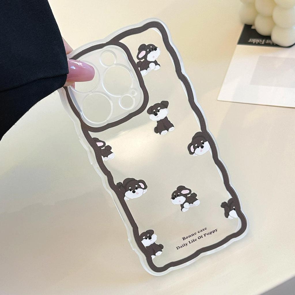 Spersonalizowane etui na telefon z kreskówkowym szczeniakiem dla telefonów Apple