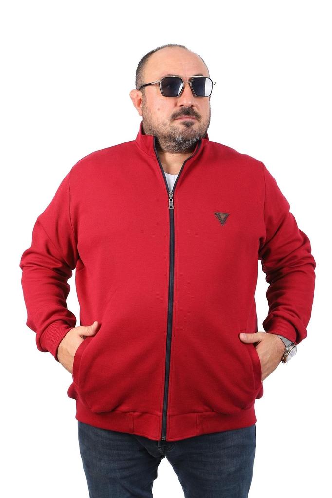 Men's Plus Size Plus Size Cardigan Plus Size Cardigan Zippered Approval -Lıla