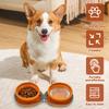 2-in-1 Faltbare Haustier-Doppelnapf Silikon-Haustierfutter-Wassernapf mit Karabiner Tragbar für Outdoor-Reisen Katze Hund Napf Haustierbedarf