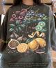 Vintage Fruits Botanical Illustration Fig Lemon Cherry Comfort Colors® Tshirt, Berries Grapes Kiwi Pomegranate Food Bootleg 90s Tee