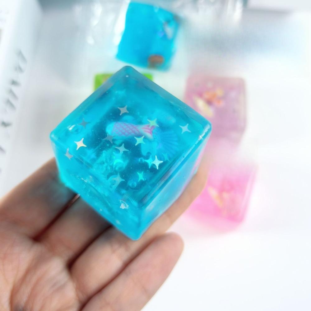 Cubo Oceanico Maltosio Squishy Cubo d'Acqua Rimbalzo Lento Sensoriale Spremere Per Sollievo dallo Stress Quotidiano