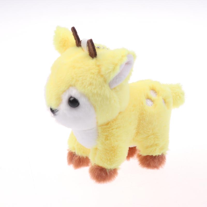 Cute Sika Deer Plush Keychain Stuffed Animal Soft Pendant for School Bag Girly Purse Car Keys Gift Use