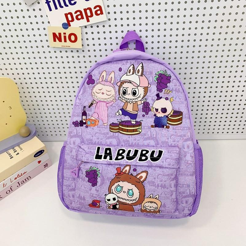 Adorable Bubble Mart Labubu Children Backpack Lightweight Nylon For School And Outdoor Fun