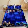 Cartone Animato Roblox Set Copripiumino 3 Pezzi Roblox Gioco Set Biancheria da Letto per Bambini Adolescenti Anime Delicato sulla Pelle Decorazione Camera da Letto