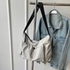 Casual Pleated Women Hobos Shoulder Bags Solid Color Sports Outdoor Ladies Crossbody Bag Simple Nyl Cloth Female Handbags Tote