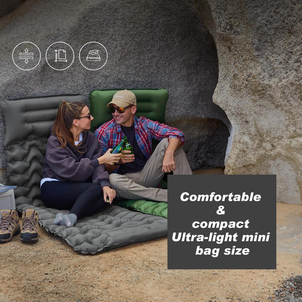 Portable TPU Inflatable Camping Mattress, Moisture-Proof