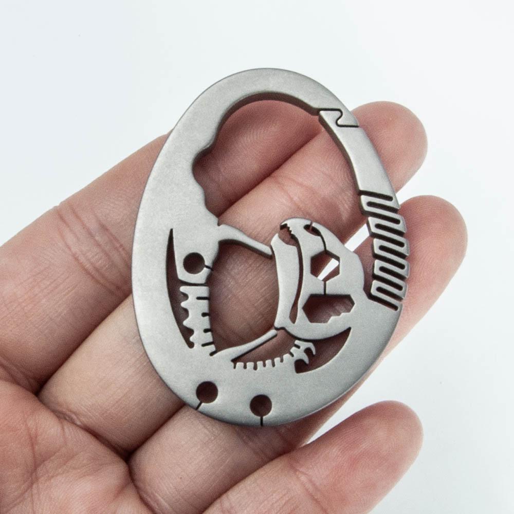 Dinosaur Egg Titanium Alloy Keychain - Lightweight, Stylish Pendant & Fun Gift