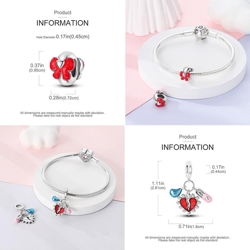 Red Copper Pomegranate Lipstick Apple Ladybug Playing Cards Charms Beads 3Mm Diy Fine Jewelry