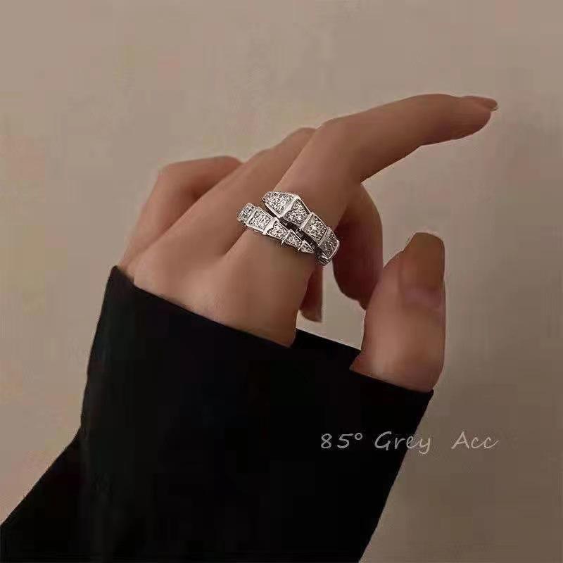 Serpentine Designer Ring, Female Niche Design Sense, Cold Wind, Open Index Finger Ring, Light Luxury Tide