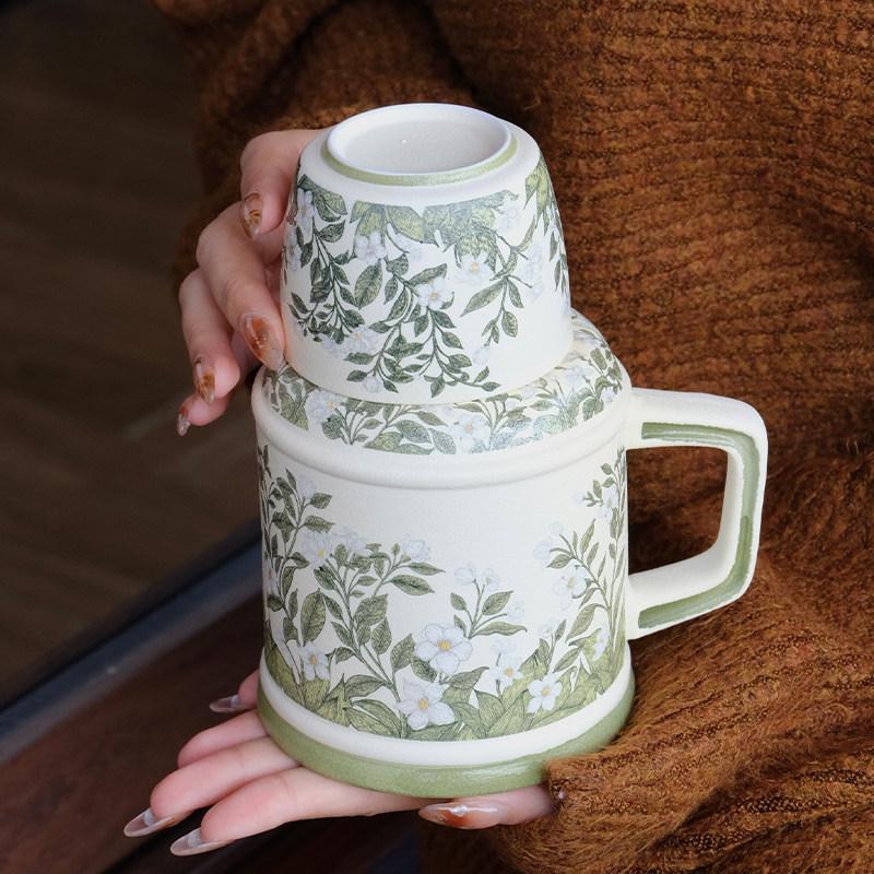 Lily of the Valley Ceramic Kettle & Mug Gift Set for Weddings and Birthdays