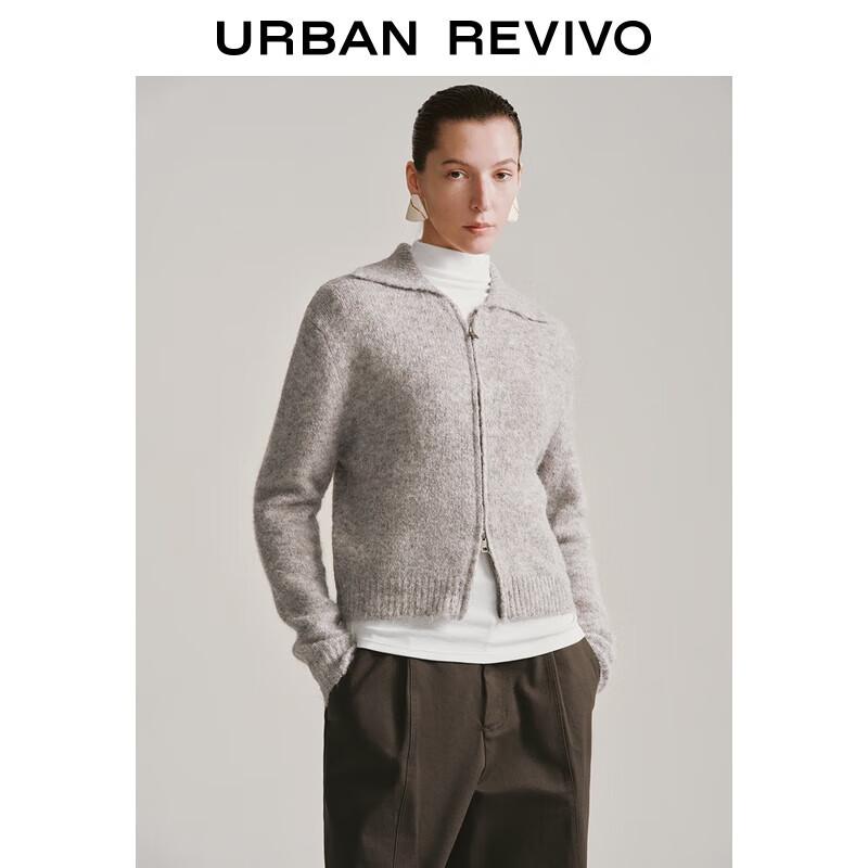

UR Women s 2025 Winter Lapel Zipper Knit Cardigan M