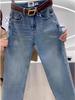 Women's Plus Size Fleece-Lined High-Waisted Straight-Leg Jeans - Slimming Autumn/Winter Pants