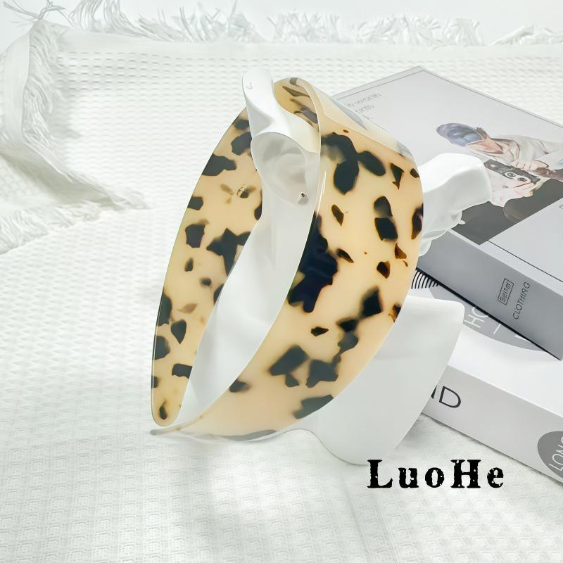 Elegantes Retro Schildpatt Breites Stirnband - Vielseitiges Acetat Modeaccessoire für Damen