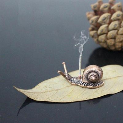 1Hole Alloy Snail Incense Stove Seat Plate Alloy Sandal Wood Sticks Holder Mini Snail Incense Burner Bracket Board Home Decor
