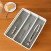 3 Compartments Cutlery Storage Box Non-Slip Kitchen Drawer Organizer Flatware Organizer  Office